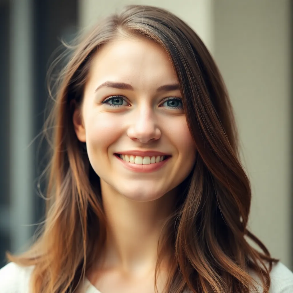 Portrait einer jungen Frau mit braunen Haaren